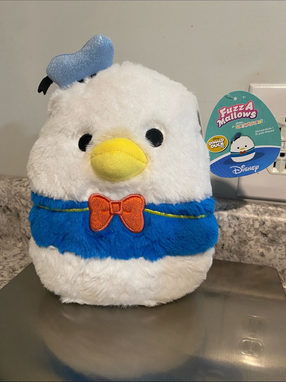 Disney Donald Duck Plush Fuzz A Mallows - White, Blue & Yellow